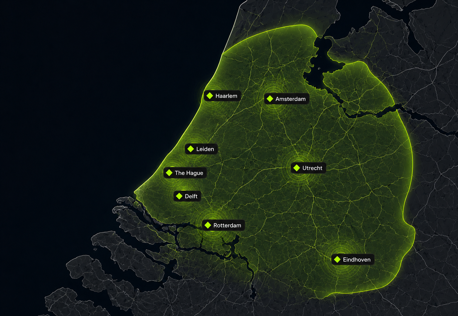 Coverage area map